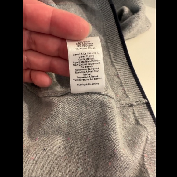 TALBOTS Christmas Sweater Puppy Dog Stocking Tree Golden Retriever Gray speckled - Picture 6 of 7